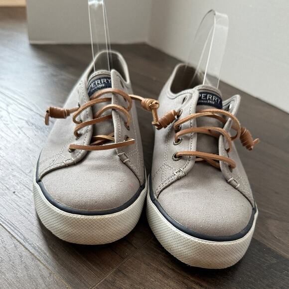 Sperry Top Sider Size 9.5M Pier View Slip On Low Top Flat Canvas Sneaker Gray - Picture 4 of 12